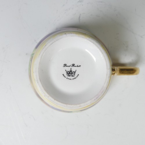 175 - A David Bowkett (ex Royal Worcester) hand-painted porcelain Tea Service, in the typical Worcester st... 