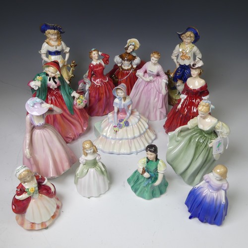 181 - A small quantity of Royal Doulton Figurines, to comprise 'Blithe Morning', 'The Skater', 'Lady Charm... 