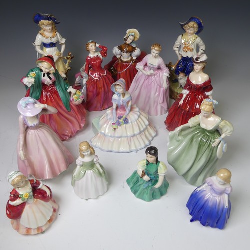 181 - A small quantity of Royal Doulton Figurines, to comprise 'Blithe Morning', 'The Skater', 'Lady Charm... 