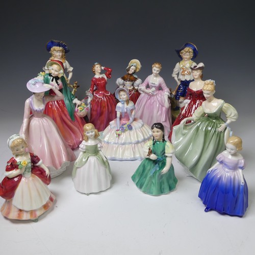 181 - A small quantity of Royal Doulton Figurines, to comprise 'Blithe Morning', 'The Skater', 'Lady Charm... 