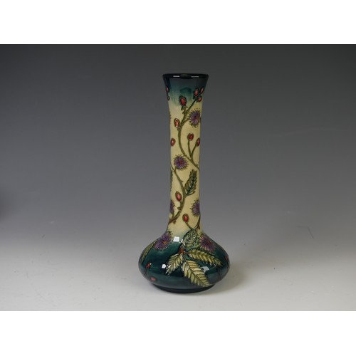125 - A Moorcroft 'Fiji' pattern Bottle Vase, designed by Emma Bossons, with tubelined decoration, factory... 