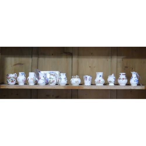 179 - A collection of Royal Worcester reproduction Jugs, comprising Sparrow Beak, Grainger, Cabbage Leaf, ... 