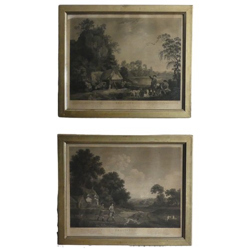 300 - Woollett (William, 1735-1785) Shooting, the set of four, after George Stubbs (1724-1806), engravings... 