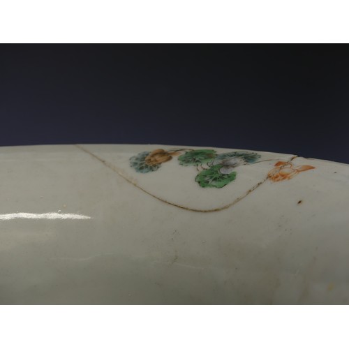 246 - A large early 20thC Chinese famille verte Vase, of baluster form with scenes interspersed with flora... 