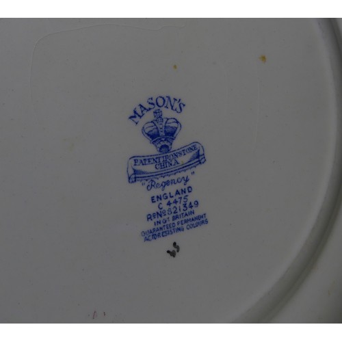 163 - A Masons ‘Regency’ pattern part Dinner Service, to comprise Dinner Plates, Side Plates, Meat Platter... 