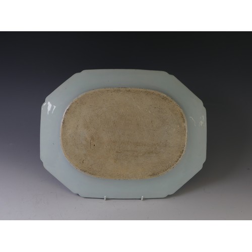 201 - An antique Chinese blue and white Meat Platter, decorated in typical style together with a quantity ... 