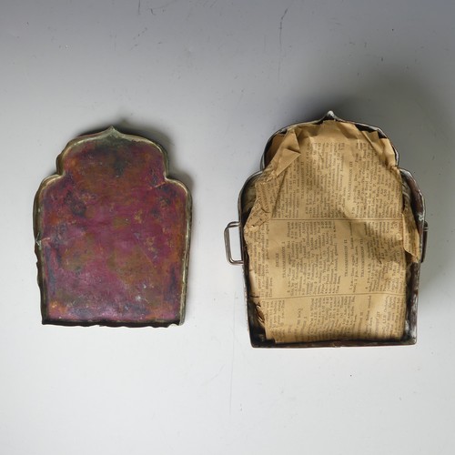 225 - A Tibetan copper, silver and gilt Gau (or G'au), the portable shrine of traditional form, the centra... 