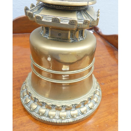 218 - An antique Buddhist reliquary Stupa (Tibet - Chorten), of typical form, the base with consecration s... 