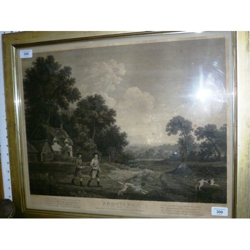 300 - Woollett (William, 1735-1785) Shooting, the set of four, after George Stubbs (1724-1806), engravings... 