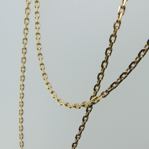 152 - An 18ct gold Chain Necklace, with bolt ring clasp, 59cm long, 15.4g.