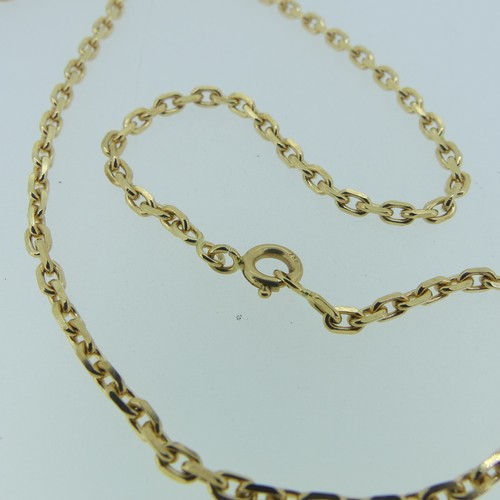 152 - An 18ct gold Chain Necklace, with bolt ring clasp, 59cm long, 15.4g.