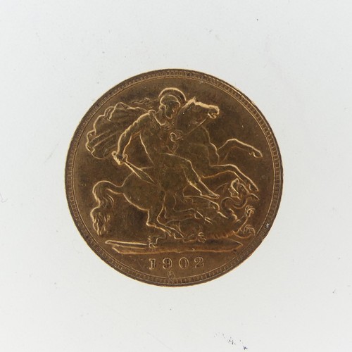 309 - An Edwardian gold Half Sovereign, dated 1902.