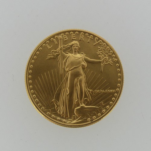 310 - A United Stated ½ oz fine gold 25 dollars Coin, dated 1986, 16.966g.