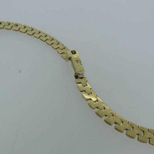 164 - A 9ct yellow gold 'Cleopatra' fringe Necklace, 41cm long, 18.g.