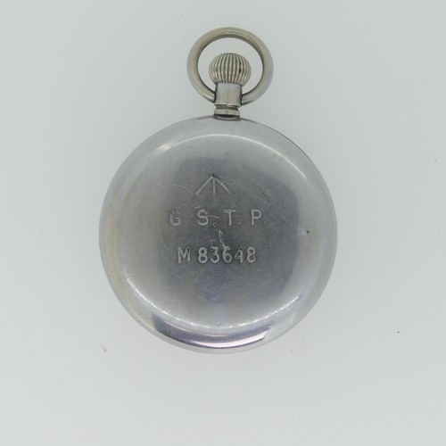 290 - A Majex military GSTP Pocket Watch, with white enamel dial subsidiary seconds dial, luminous hands a... 