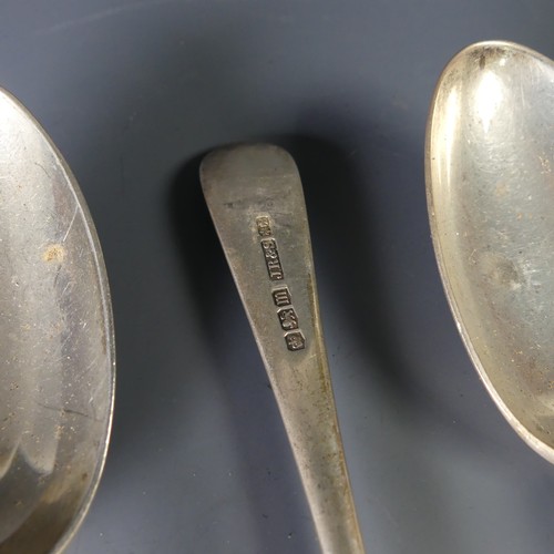 57 - A set of six George V silver Dessert Spoons, by J Rodgers & Sons Ltd., hallmarked Sheffield, 192... 