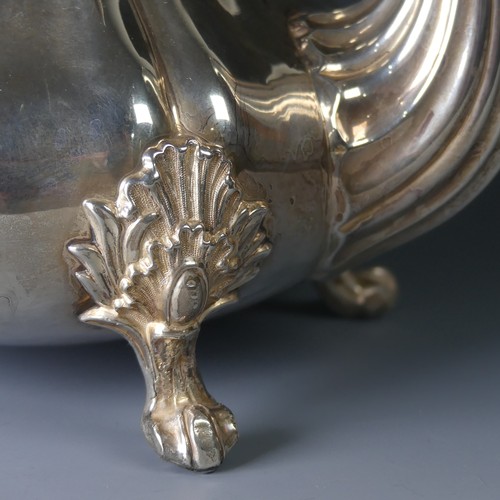 67 - A William IV silver Teapot, by John Watson & Son, hallmarked Sheffield, 1835, of lobed baluster ... 