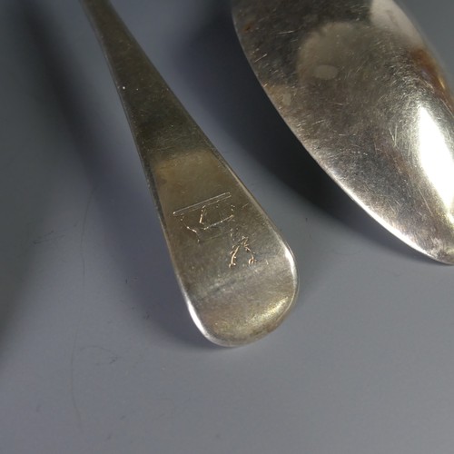 77 - A set of four George III Old English pattern Table Spoons, by William Sumner I, hallmarked London 18... 