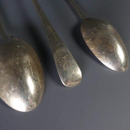 79 - A set of six George V silver Teaspoons, by Josiah Williams & Co., hallmarked London, 1930/2, Old... 