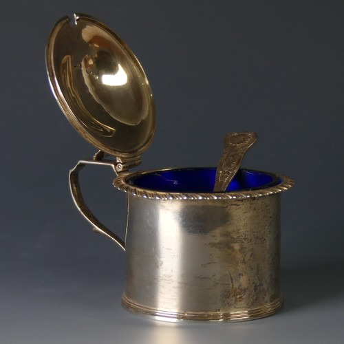 81 - A Victorian silver Mustard Pot, by William Robert Smily, hallmarked London, 1842, of pain drum form ... 