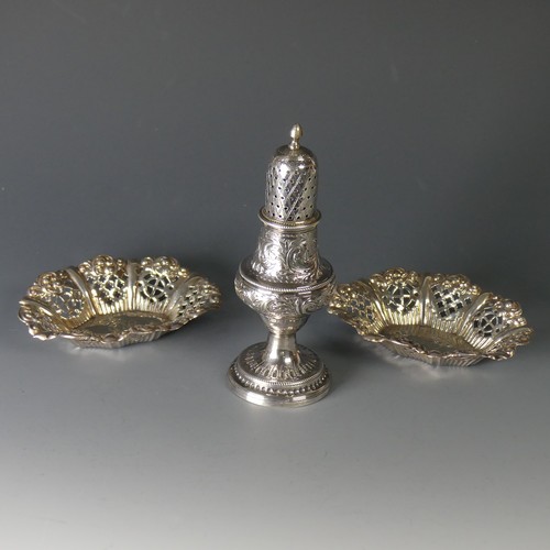 83 - A George III silver Sugar Caster, by George Gray, hallmarked London, 1789, of traditional form, the ... 