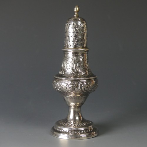 83 - A George III silver Sugar Caster, by George Gray, hallmarked London, 1789, of traditional form, the ... 