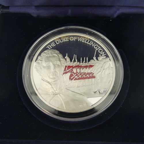 336 - A Westminster Mint 'Duke of Wellington 5oz silver proof Medal', dated 2002, cased with certificate.... 