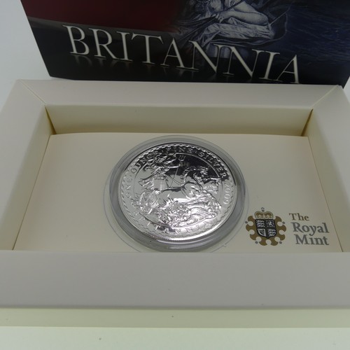 344 - The Royal Mint Britannia UK one ounce Silver Proof Coin, all boxed with certificates, dated 2008, 20... 