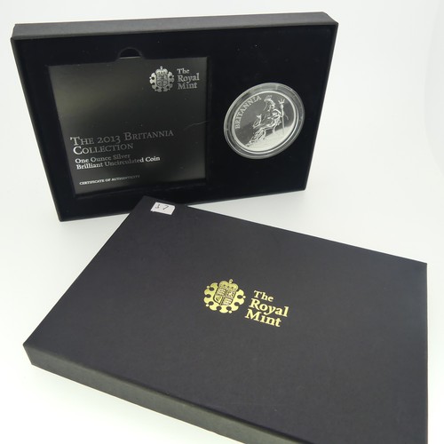 344 - The Royal Mint Britannia UK one ounce Silver Proof Coin, all boxed with certificates, dated 2008, 20... 