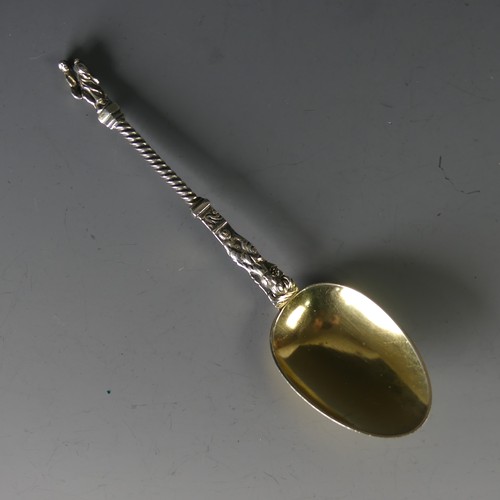 86 - A Victorian silver gilt 'Apostle' Spoon, by George Fox, hallmarked London 1862, 17cm long, together ... 