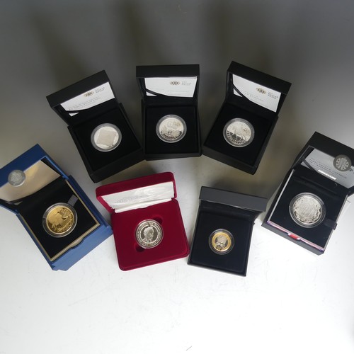 345 - A Royal Mint 2012 Diamond Jubilee gold plated silver proof Commemorative £5 Coin, one of a limited e... 