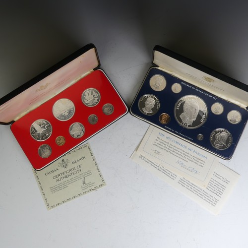 331 - A cased 1976 Jamaica Proof Set, issued by The Franklin Mint, with certificate, together with a cased... 