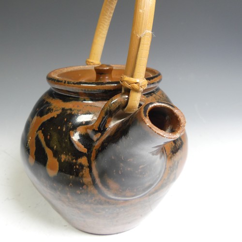 21 - Bill (William) Marshall (1923 - 2007); a Leach St Ives studio pottery Teapot, in brown tenmoku glaze... 