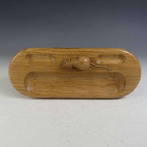 Robert 'Mouseman' Thompson of Kilburn, Oak Pen Tray, rectangular