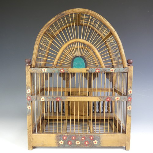 574 - A decorative Bird Cage, W 30.5 cm x H 41.5 cm x D 20.5 cm, together with a decorative Thai rice Warm... 