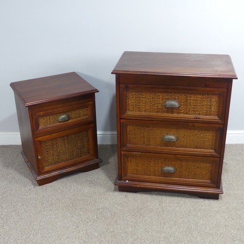 240 - A Vintage mahogany Chest of Drawers, with shell handles, W 68 cm x H 84 cm x D 40 cm, together with ... 