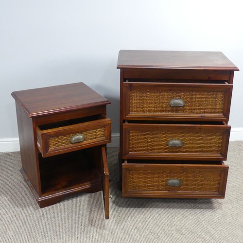 240 - A Vintage mahogany Chest of Drawers, with shell handles, W 68 cm x H 84 cm x D 40 cm, together with ... 