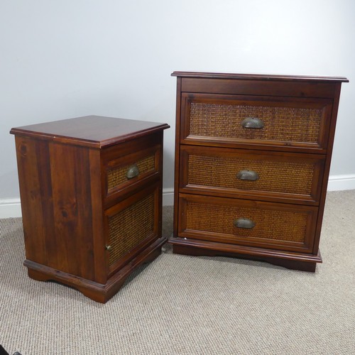 240 - A Vintage mahogany Chest of Drawers, with shell handles, W 68 cm x H 84 cm x D 40 cm, together with ... 