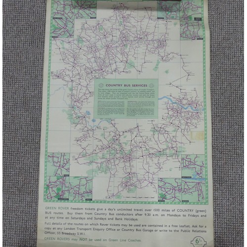 621 - A collection of c.1970's Bus and Rail Poster Maps, to include Central London Bus Routes 1971, Countr... 