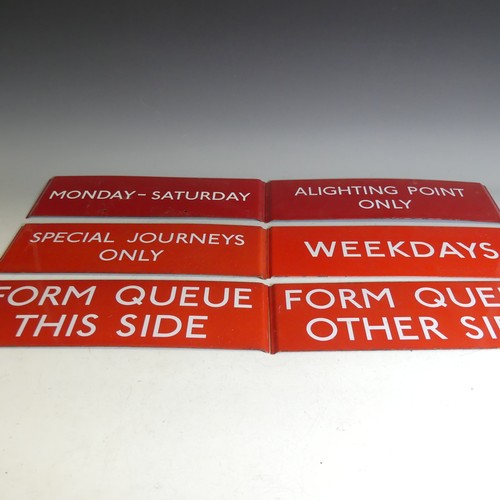 622 - London Transport; a collection of of London Transport bus stop enamel G-PLATES, all are E3-size and ... 