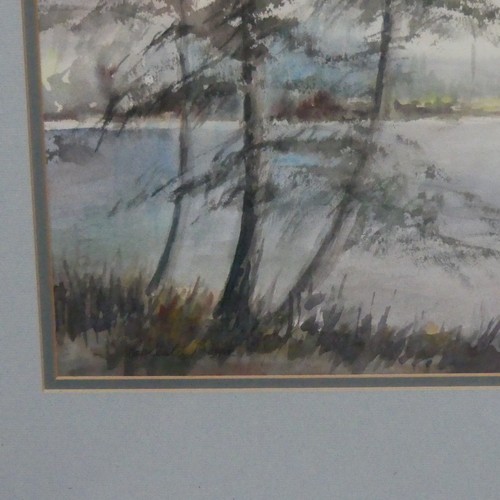 155 - Celeste Boyce (20th century), Evening Light, watercolour, signed in pencil, 35cm x 54cm, overmounted... 