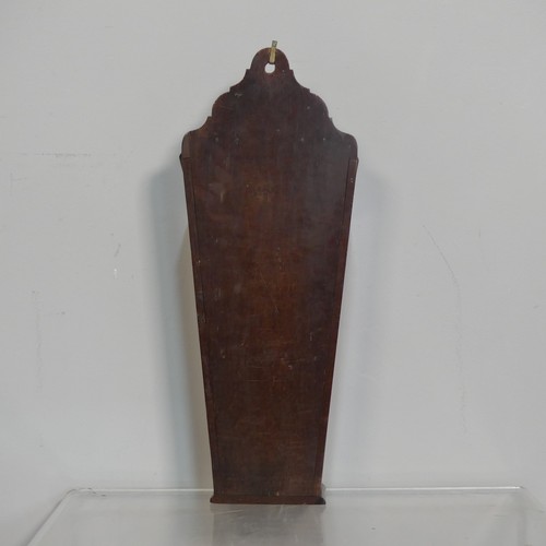 386 - A George III mahogany Candle Box, W 18.5 cm x H 47 cm x D 11 cm.