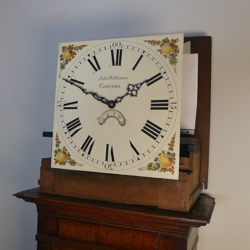 233 - John Wilkinson, Cartmel: A 30hr oak Longcase Clock, painted dial with Roman numerals and date apertu... 