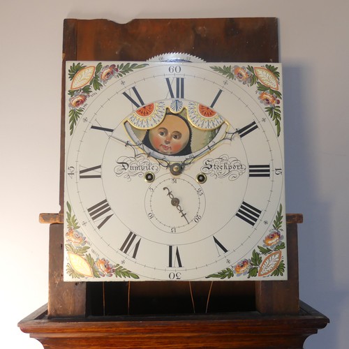 234 - Dumvile of Stockport, A mahogany and oak 8-day moonphase Longcase Clock, painted dial with Roman num... 