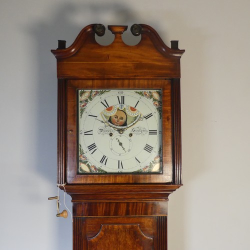 234 - Dumvile of Stockport, A mahogany and oak 8-day moonphase Longcase Clock, painted dial with Roman num... 