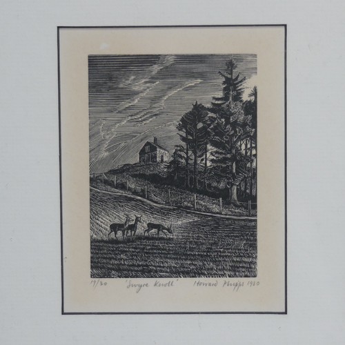 171 - Howard Phipps, (B. 1954), Woodblock print, Swyre Knoll, 19/30, signed in pencil together with one ot... 