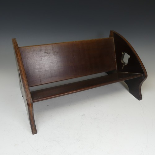 435 - An Vintage mahogany extending Book Trough, W 42 cm x H 17.5 cm x D 23.5 cm, together with another Bo... 