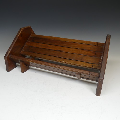 435 - An Vintage mahogany extending Book Trough, W 42 cm x H 17.5 cm x D 23.5 cm, together with another Bo... 