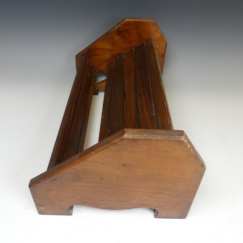 435 - An Vintage mahogany extending Book Trough, W 42 cm x H 17.5 cm x D 23.5 cm, together with another Bo... 