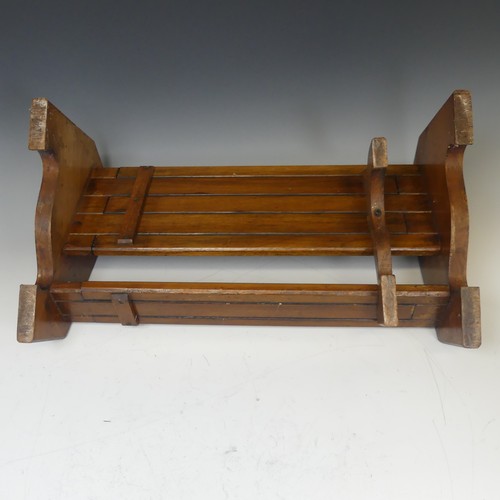 435 - An Vintage mahogany extending Book Trough, W 42 cm x H 17.5 cm x D 23.5 cm, together with another Bo... 